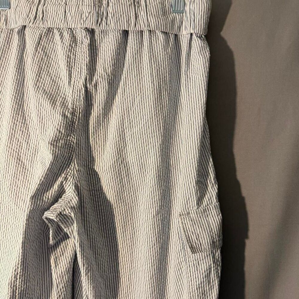 SO Clothing white and blue linen wide leg pants - Picture 5 of 6